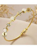 Anti tarnish Gold Tone Crystal Bead Bracelet for Women