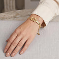 Anti tarnish Gold Plated Knot Bracelet for Women | Elegant Snake Chain Bracelet