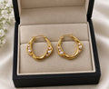 Anti tarnish Gold Pearl Hoop Earrings for Women | Elegant Round Statement Earrings |
