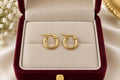 Anti tarnish Classic Round Huggie Earrings | Everyday