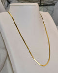 Premium Anti-Tarnish Gold Herringbone Snake Chain Necklace for Women | Waterproof Stainless Steel Flat Chain | Minimalist Layering Jewelry | Everyday Wear Gift