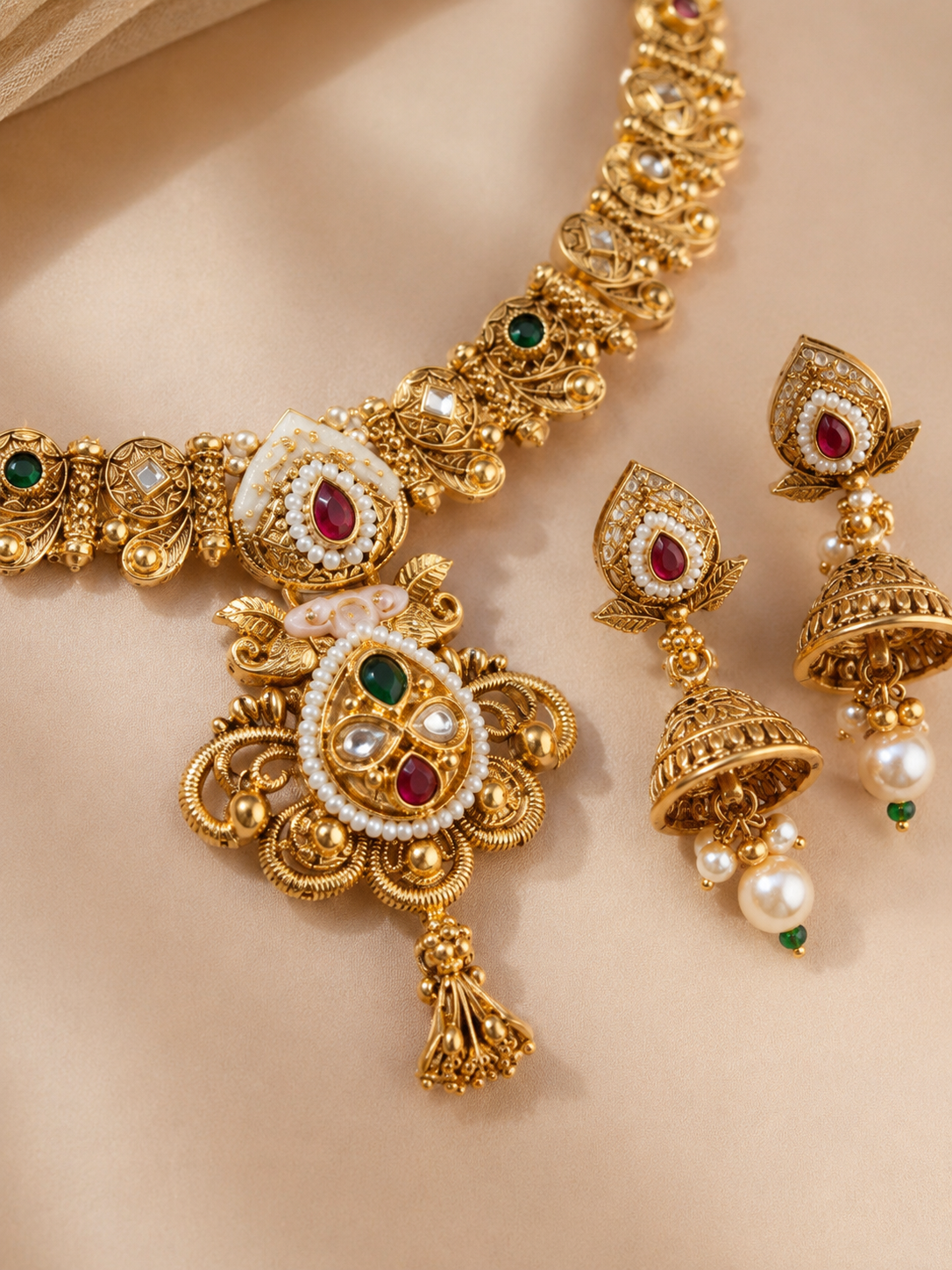 Royal Temple Necklace Set