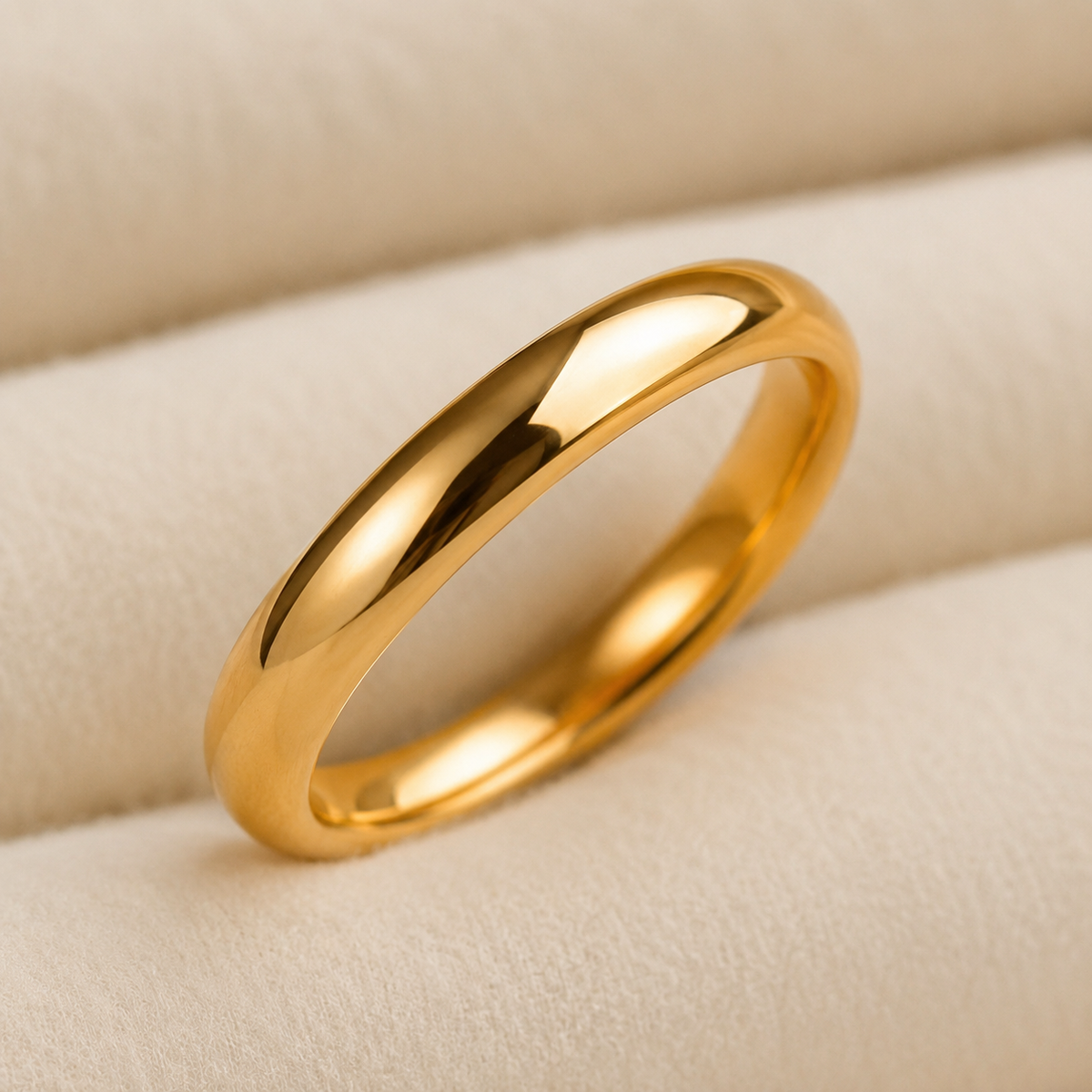 Minimalist Gold Dome Ring for Women - Anti Tarnish